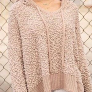 Cream Popcorn Hoodie Pullover